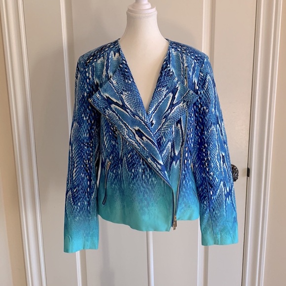 *HOST PICK* Boston Proper Blazer Blue Snake Pattern blazer jacket coat - Picture 8 of 14